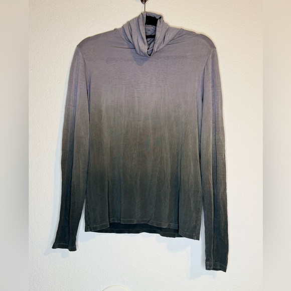 Lynn Ritchie Moody Two Tone Sheer Turtleneck Top - Picture 1 of 10